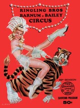 3364.Ringling Bros Barnum Circus Clown Tiger Red POSTER.Room Home art decoration - £13.74 GBP+