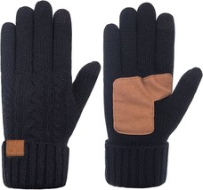 Winter Gloves Women Cold Weather, Gloves for Women Warm Wool Knit with T... - £11.56 GBP