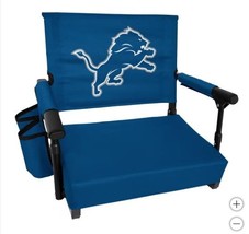 Detroit Lions Stadium Seat NFL Premium Foldable Pocket Blue White Silver - $1,597.64 MXN