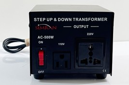 SIMRAN AC-500W Step Up &amp; Down Heavy Duty Transformer • Heavy-Duty 500 Watts - £23.05 GBP