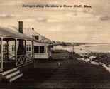 Vintage Linen Postcard Cottages Along the Shore at Ocean Bluff , MA Mass - $5.01