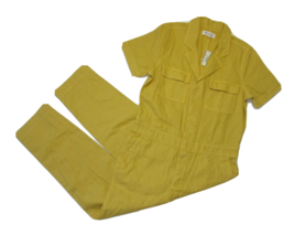 NWT Madewell Short-Sleeve Coverall Jumpsuit in Green Gold Garment-dyed M - £129.07 GBP