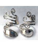 Elegant Pair Napkin Rings from Vintage Silverplate Flatware (#10792) - $61.44 CAD