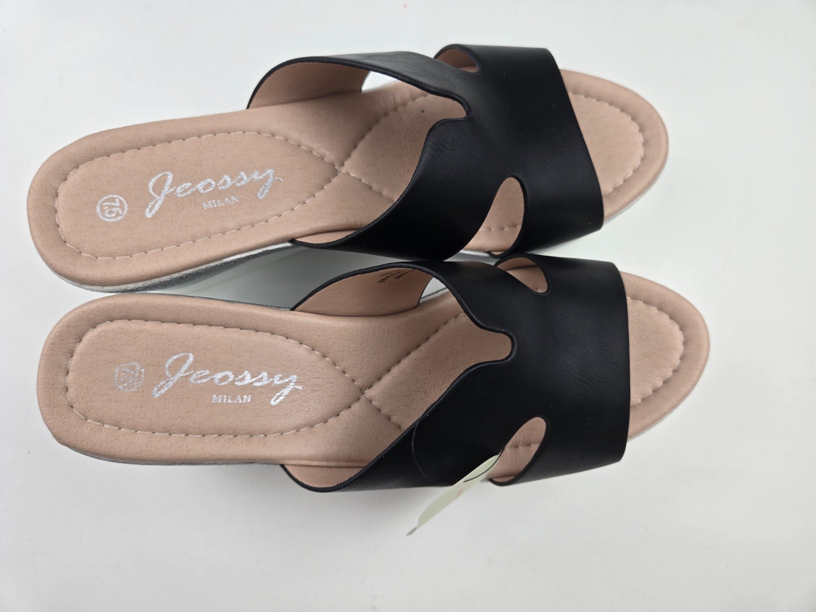 Jeossy Women's Platform Wedge Sandals Slip On Peep Toe High Heel Sandals, 7.5 Item image 5