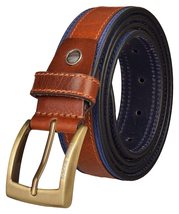  Leather Belt Men Western Cowboy Handmade Genuine leather  Heavy Work causal  - £38.75 GBP