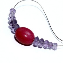 Ropada Smooth Dholki Amethyst Beads Briolette Natural Loose Gemstone jew... - £2.35 GBP