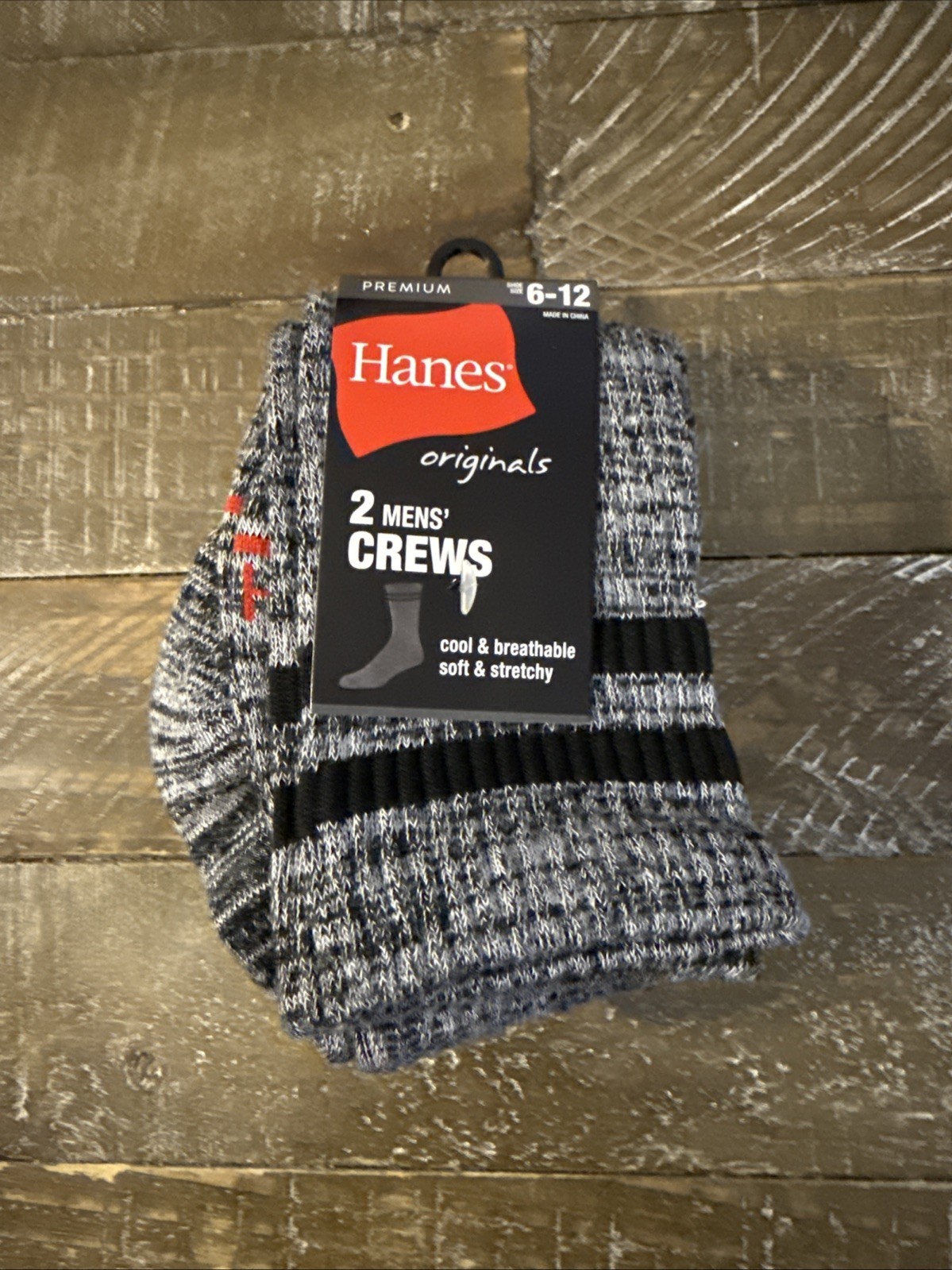 Hanes Men’s Crew Socks 2 Pack Size 6-12 - $18.69
