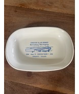 1980 Corning Glass Works Martinsburg, WV Plate White with Blue 7&quot; x 4.8&quot;... - $26.35 CAD