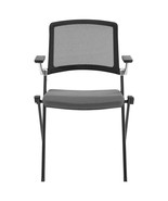 Set of Two Black Gray and Black Mesh Conference Office Chair - €398,06 EUR