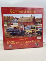 Classic Cars Barnyard Gems Jigsaw Puzzle Ken Zylla 1000 Pieces New Still Sealed - $27.50