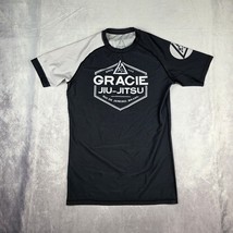 Gracie Jiu-Jitsu Rashguard Shirt Men&#39;s Large Black White Martial Arts At... - $463.17 MXN