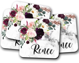 Personalized Coasters, Coworker Office Gift, Name Coasters, Host Gift Id... - £3.92 GBP