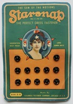 1920&#39;s Starsnap Size 2/0 Complete Card The Perfect Dress Fastener PB171 - £10.40 GBP