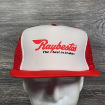 VTG Raybesto&#39;s Brakes Snapback Trucker Hat Cap Adjustable Mesh Foam Car Part Red - £10.17 GBP