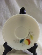 Vintage Westmoreland Milk Glass Beaded Edge Fruit Saucer Peach 13-b - $368.72 MXN