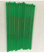 Vintage  green Fremont hotel casino swizzle sticks plastic drink stirs lot - $19.75