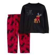 Child of Mine by Carter’s Toddler Boy 2-Piece Fleece Pajamas Reindeer Si... - £13.28 GBP