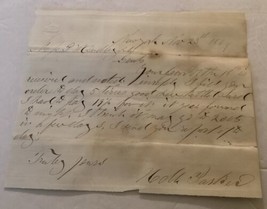 1869 Handwritten Letter Signed H M Parker New York NY Id’d - £53.40 GBP