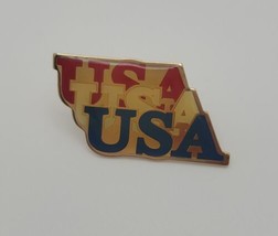 USA United States of America Red White &amp; Blue Patriotic Lapel Hat Pin - $16.63