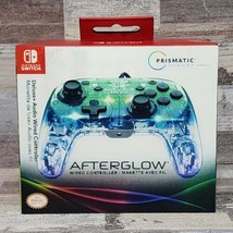 Nintendo Switch Afterglow LED Deluxe Audio Wired Controller Multicolor Prismatic - £17.12 GBP