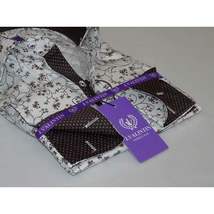 Men Shirt J.Valintin Turkey Usa Egyption Cotton Axxess Style 3325-1 Brown image 8