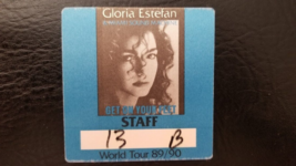 Gloria Estefan 1989 Rosemont, Illinois Vintage Original Cloth Backstage Pass - £10.93 GBP