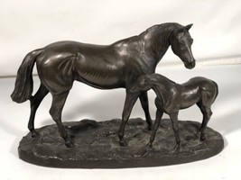 Genesis Fin Arts Froid Fonte Bronze Mare Et Poulain Statue Affichage Fab... - £158.26 GBP