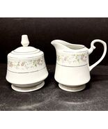 Vintage SANGO Majesty CANNES  SUGAR BOWL &amp; CREAMER Floral Lid Porcelain ... - $203.08 MXN