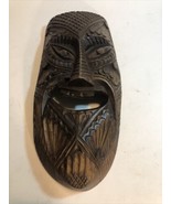 Tiki Mask Hand Carved Wood Art Decor Vintage Hawaiian 13” - $46.71