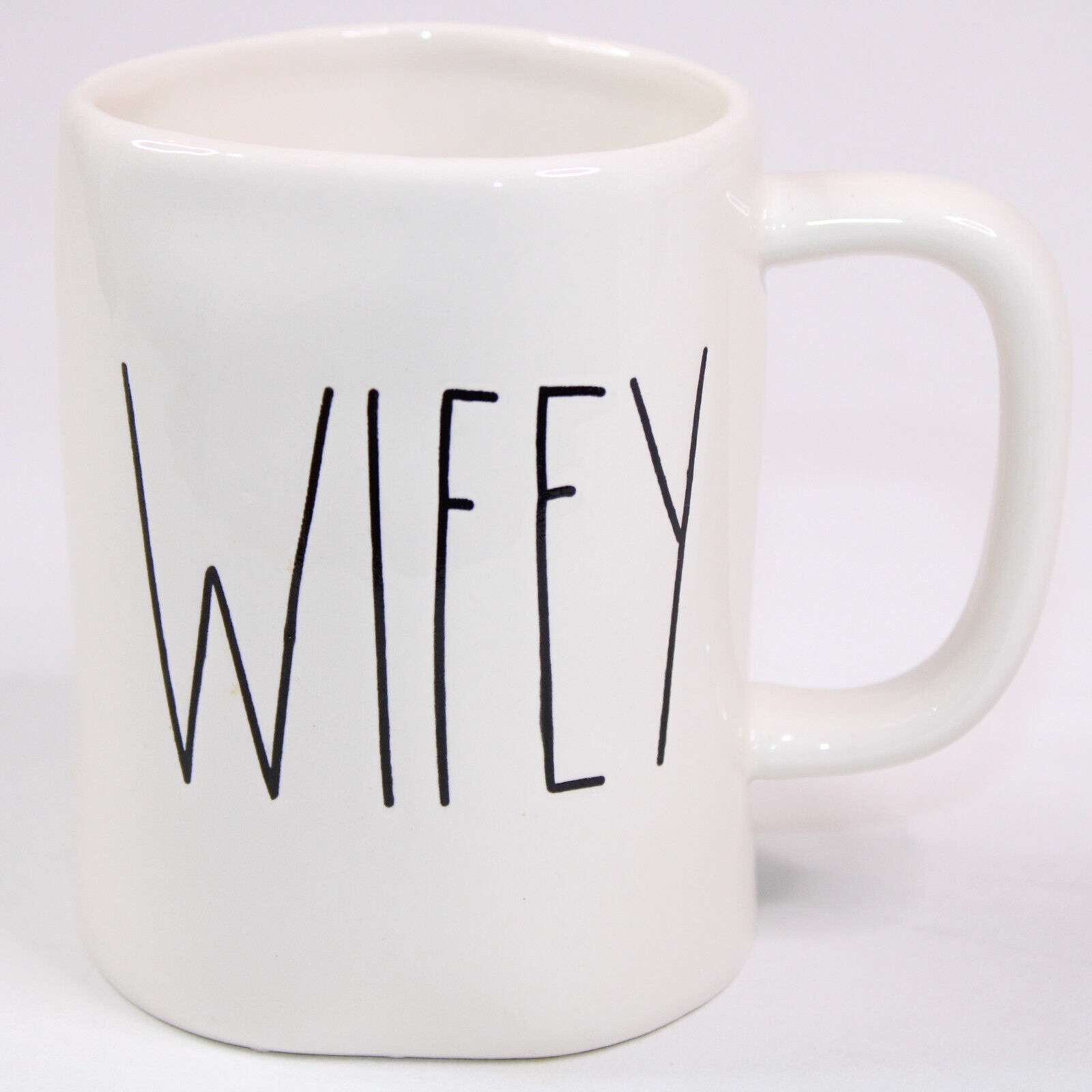 Rae Dunn Wifey Coffee Mug By Magenta White And Black Mug Tea Cup Large S... - £8.95 GBP