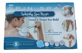 Spin Spa Body Brush With 5 Attachments Battery Powered Messager Brush New  - £23.11 GBP
