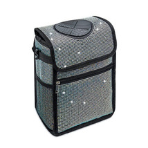 Ovege Car Trash Can with Lid and Storage Pockets Car Interior Waterproof - £77.16 GBP