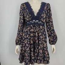 Shein Womens Lace V-Neck Floral Dress, Size Large - $11.88