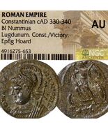 Constantine the Great Coin RARE RIC R4 Epfig Hoard. NGC AU Constantinopo... - $445.55
