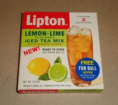 LIPTON ICE TEA – LEMON-LIME FLAVOUR TEA MIX – RARE VINTAGE 1960s or 1970... - $9.99