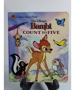 VINTAGE Walt Disney&#39;s Bambi Bambi Count to Five Board Books Diane Muldro... - £4.78 GBP