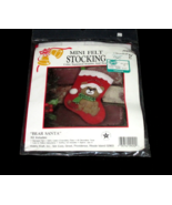 Hobby Lobby Felt Christmas Stocking Craft Kit Santa Teddy Bear Mini #949... - £7.61 GBP