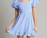 Olivaceous Isabella Mini Dress Light Blue - $45.00