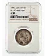 1888-A Allemagne Hesse-Darmstadt 2 Mark Pièce Argent Classé Par NGC Comm... - €2.258,63 EUR
