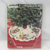 Janlynn Christmas Cross Stitch Trio of Teddies Tree Skirt #57-30 Open Pkg 1989 - $44.09