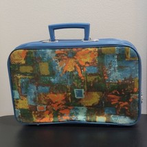 VTG Vinyl Canvas Retro MCM Hippie Mod Abstract Mini Suitcase 60s 16.5x12... - £34.36 GBP