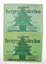 Lot 2 1930 Jacobs Evergreen Collection 50 Old Songs Band Orchestra Saxophone - £3.90 GBP