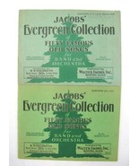 Lot 2 1930 Jacobs Evergreen Collection 50 Old Songs Band Orchestra Saxop... - $4.95