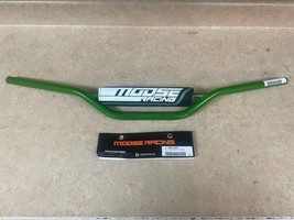 Moose Racing Green Carbon Steel 7/8 Handlebars CR Low Bend For MX Bikes 7/8&quot; - £21.54 GBP