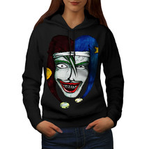 Wellcoda Laugh Scary Clown Womens Hoodie, Laugh Casual Hooded Sweatshirt - £28.88 GBP