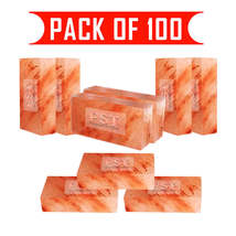 Himalayan Salt Bricks Pack of 100 Brick to Build Salt Wall size 8x4x2 - £517.97 GBP