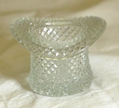 Diamond Point Clear Top Hat Art Glass Vintage MCM - £13.29 GBP