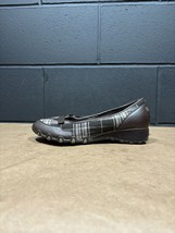 Vintage Y2K Skechers Brown Leather Plaid Mary Jane Loafers Shoes Women’s... - $34.96