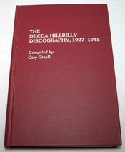 The Decca Record Label Hillbilly Country Discography 1927-1945 Hc Book 78 Rp Ms - £39.06 GBP