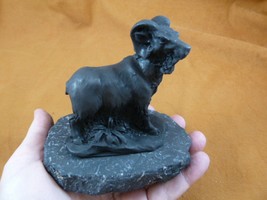 (SH-RAM-2) black Ram mountain goat figurine Shungite stone hand carving ... - $49.08